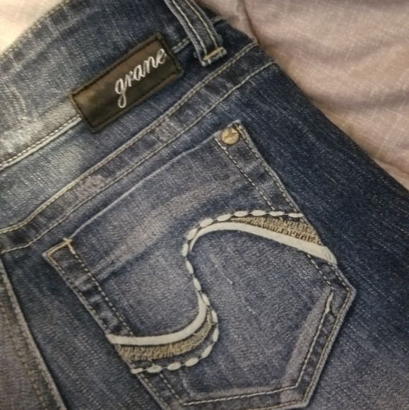 Grane Dark Distressed Denim Jeans - Picture 2 of 8